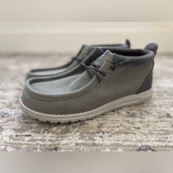 Hey Dude Wally Mid Salt N Stone Casual Shoes Gray Size 11 Chukka Lightweight - Picture 1 of 7